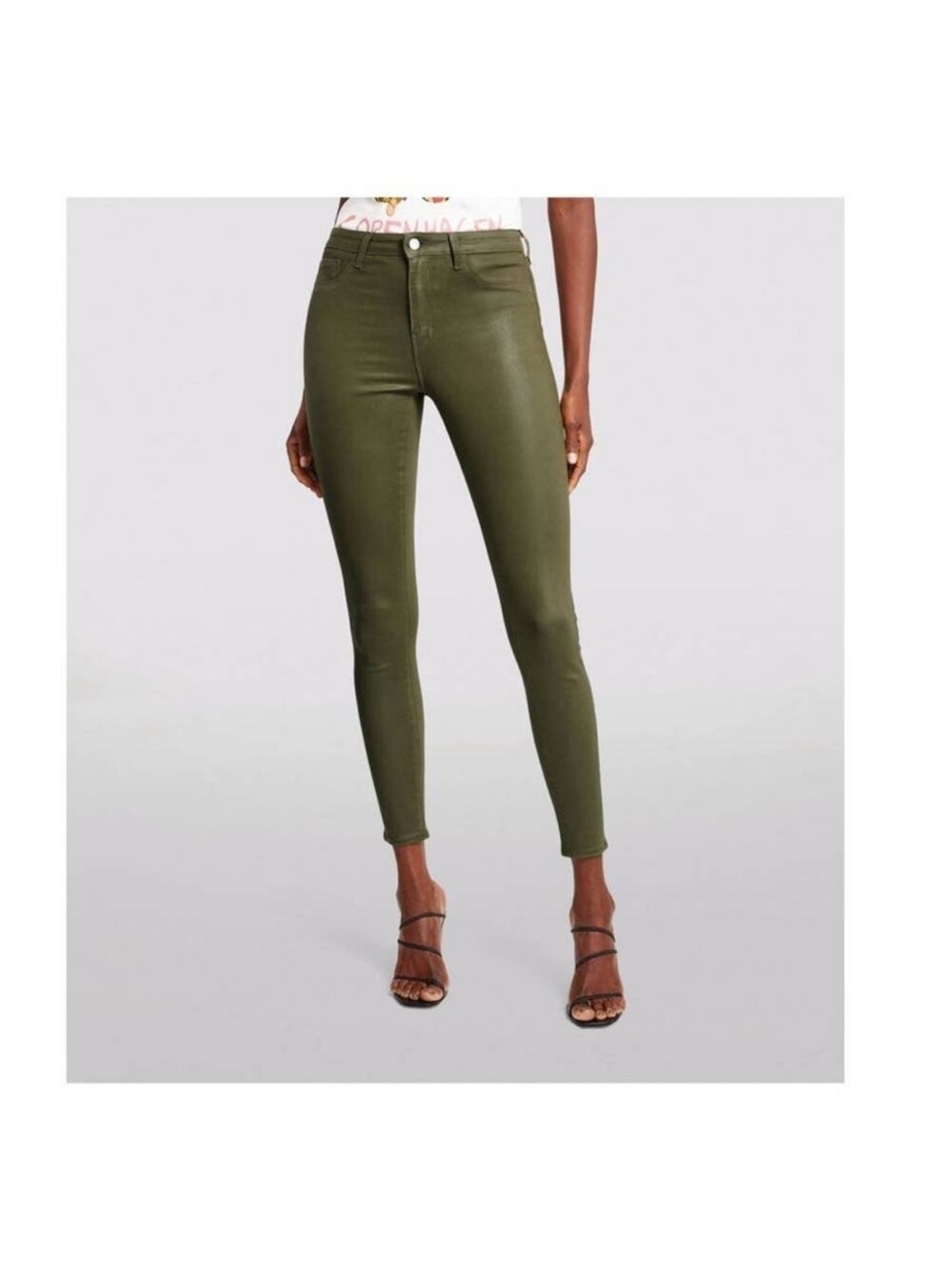 L'AGENCE Olive High-Rise Ankle Skinny Jeans